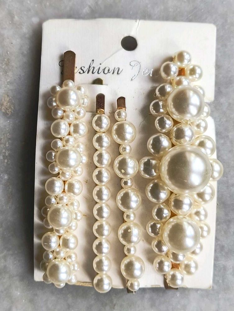 Pearl Hair Clip Set