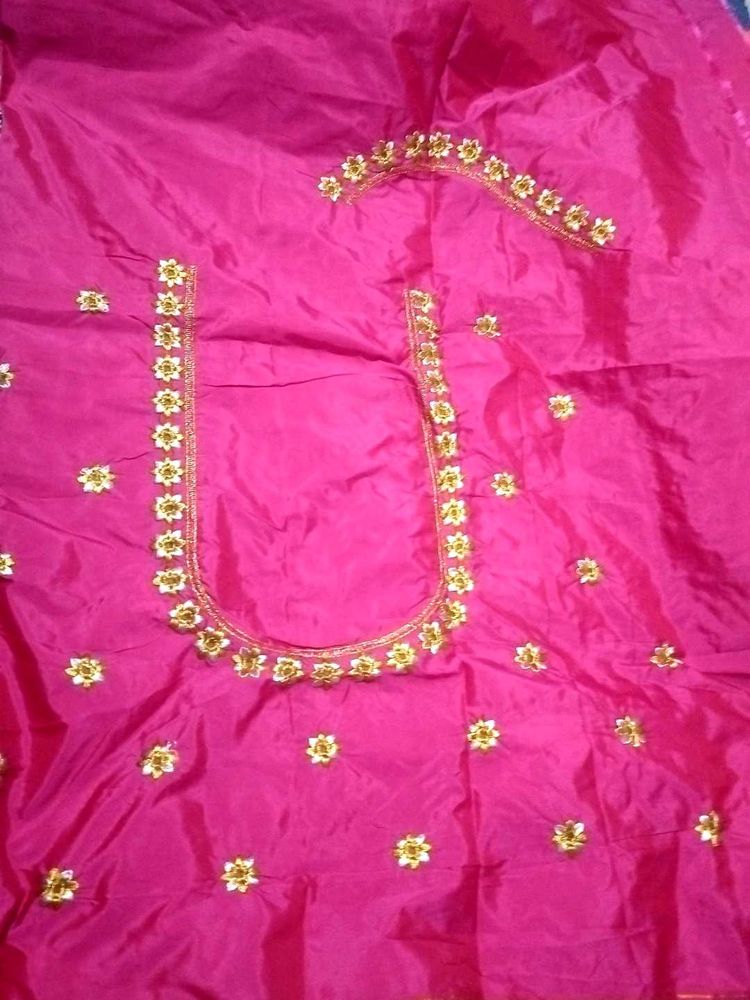 Pink Embroidered Blouse Piece