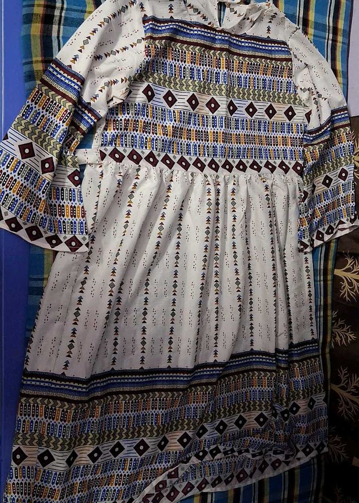 Patterned Mini Dress