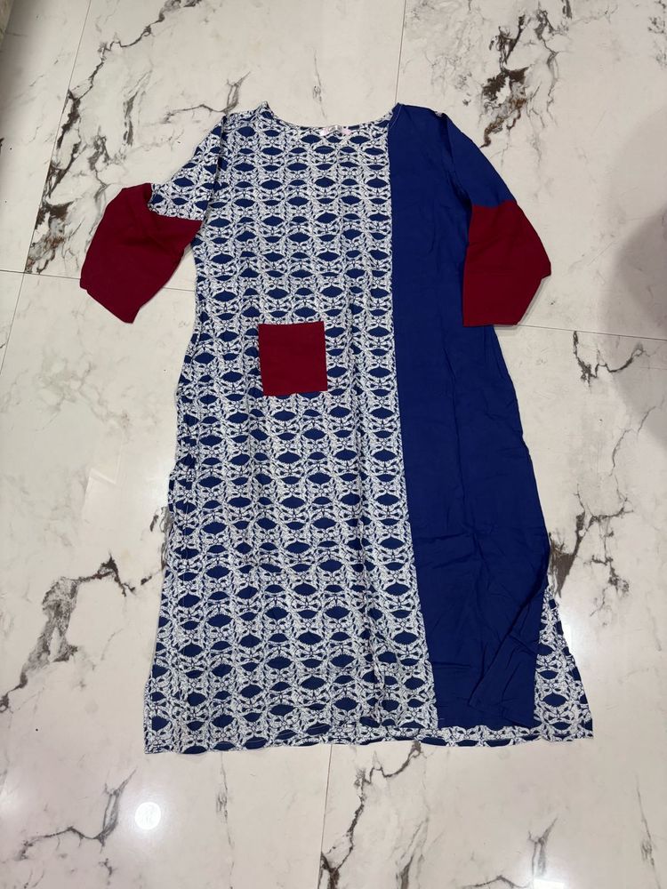 Xl cotton Colorblock Kurta