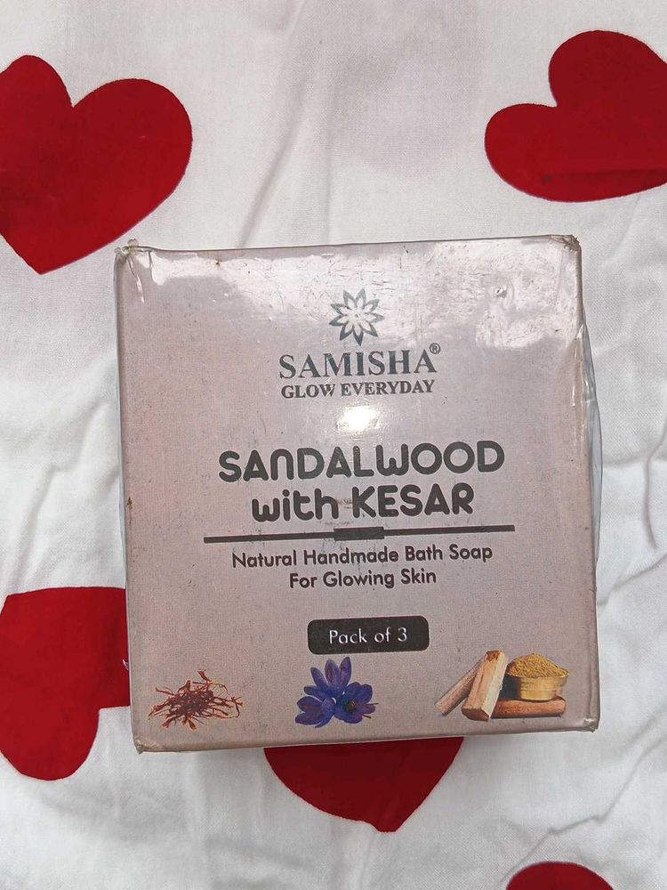Sandalwood With Kesar Soap(3)🎀(sealed)