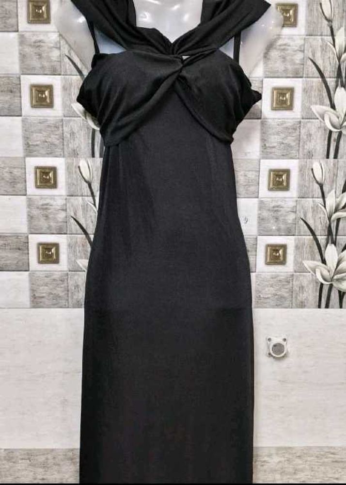 Elegant Black Midi Dress