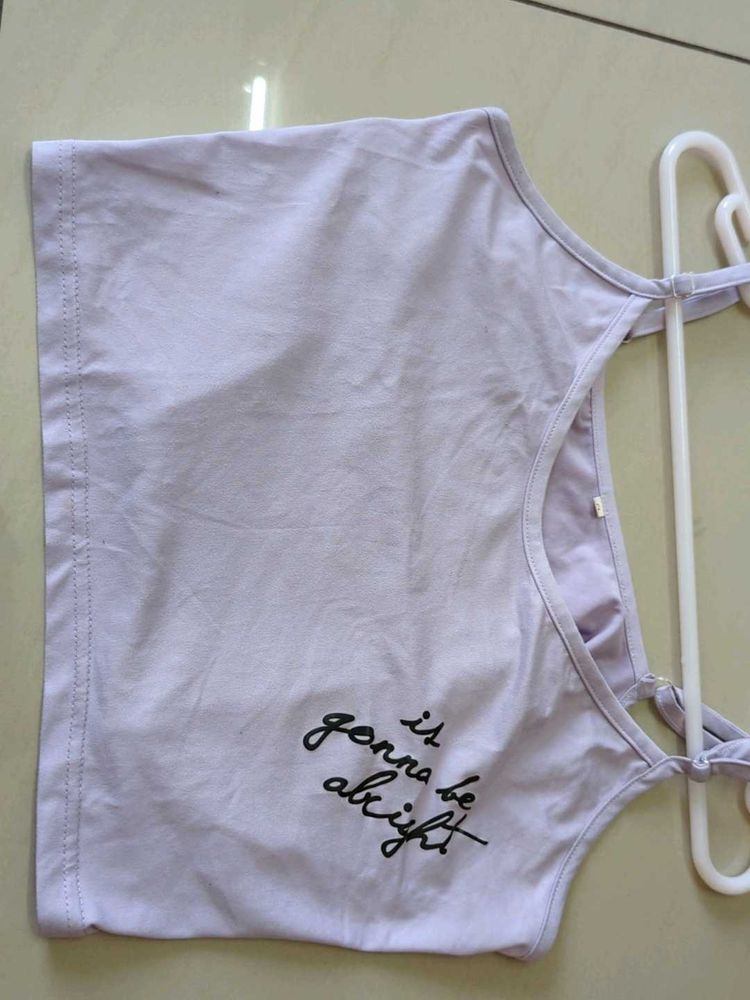 Cute Lavender Crop Top