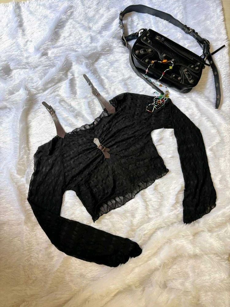 Black Long Sleeve Top