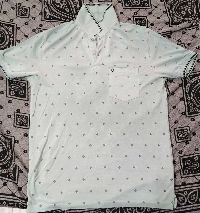 Stylish Patterned Polo Shirt