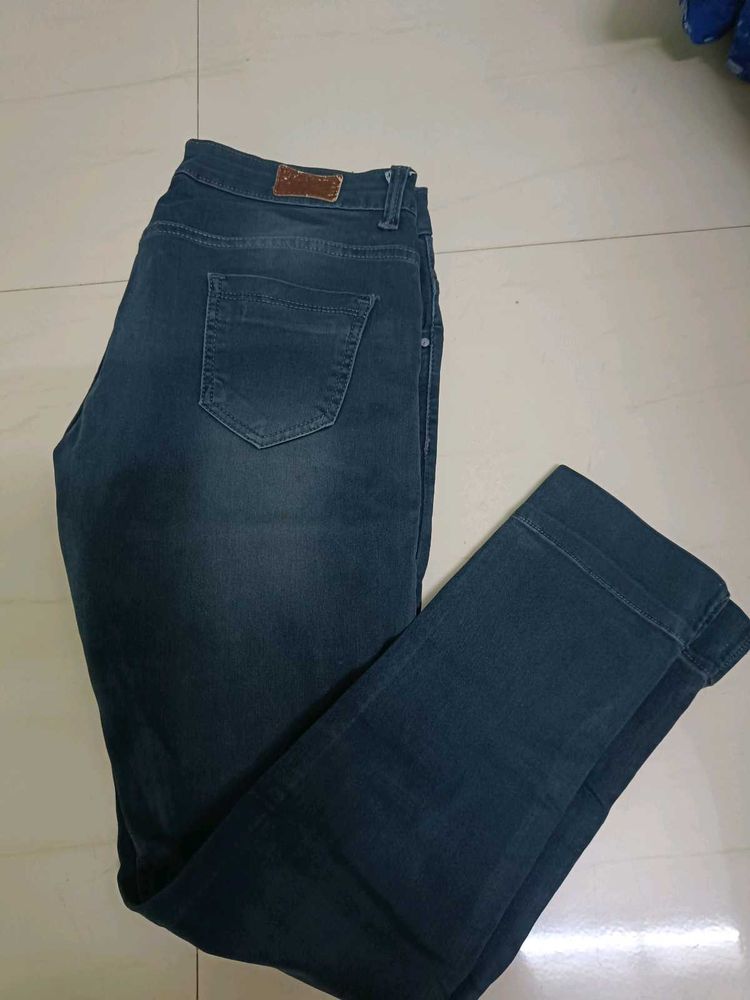 Greenish Monkey Wash Smooth Jeans
