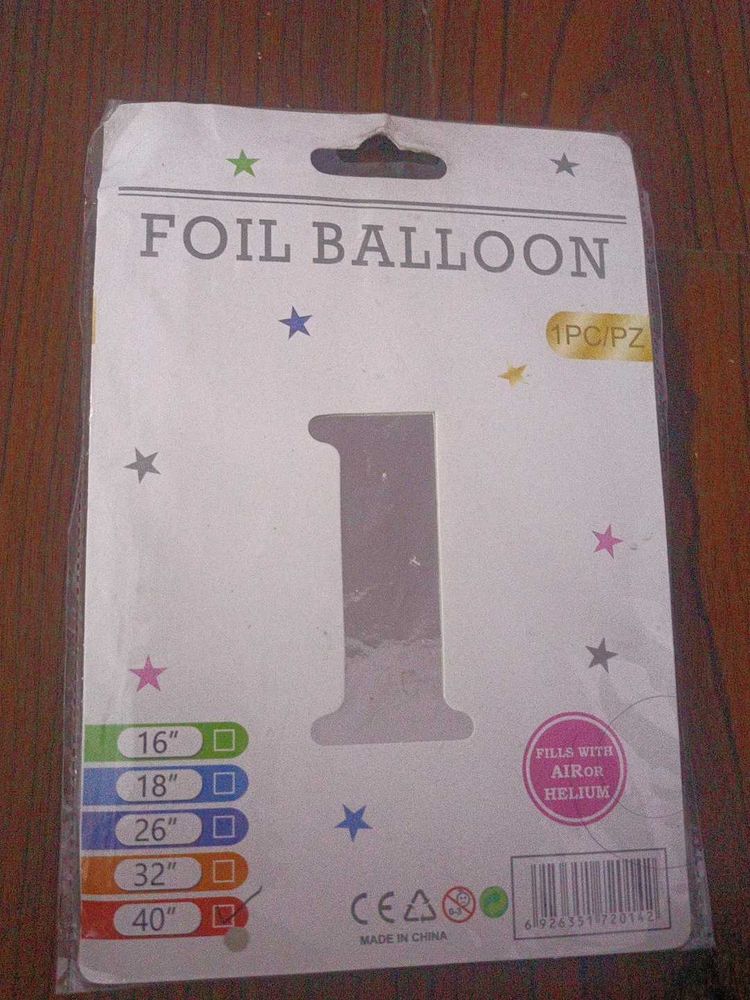 Number 1 Foil Balloon