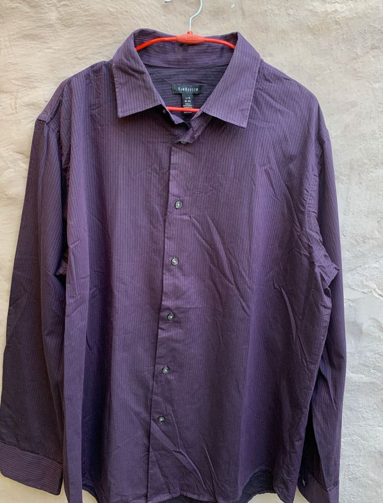 Ven heusen Vintage orignal Striped Purple Shirt