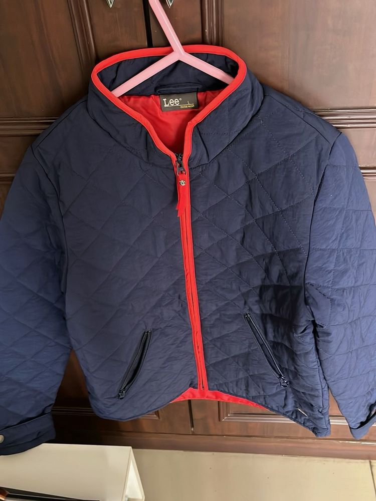Lee Navy Blue Quilted Jacket