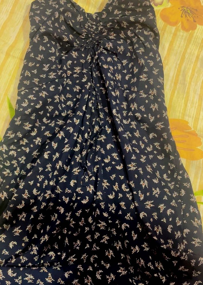 cute blue side split sundress