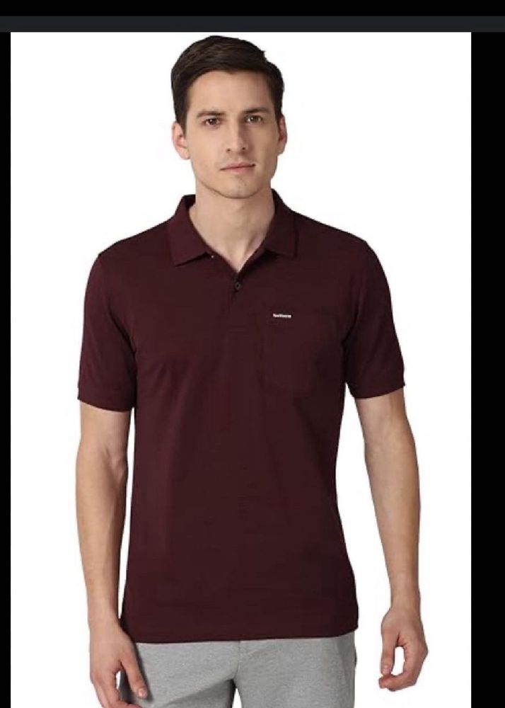 Burgundy Polo T-Shirt - Casual Style