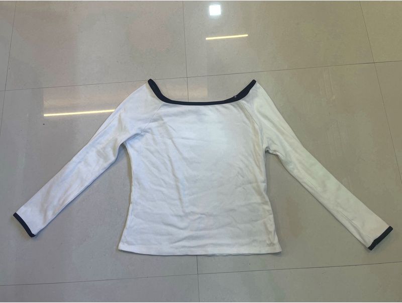 White Long Sleeve Top