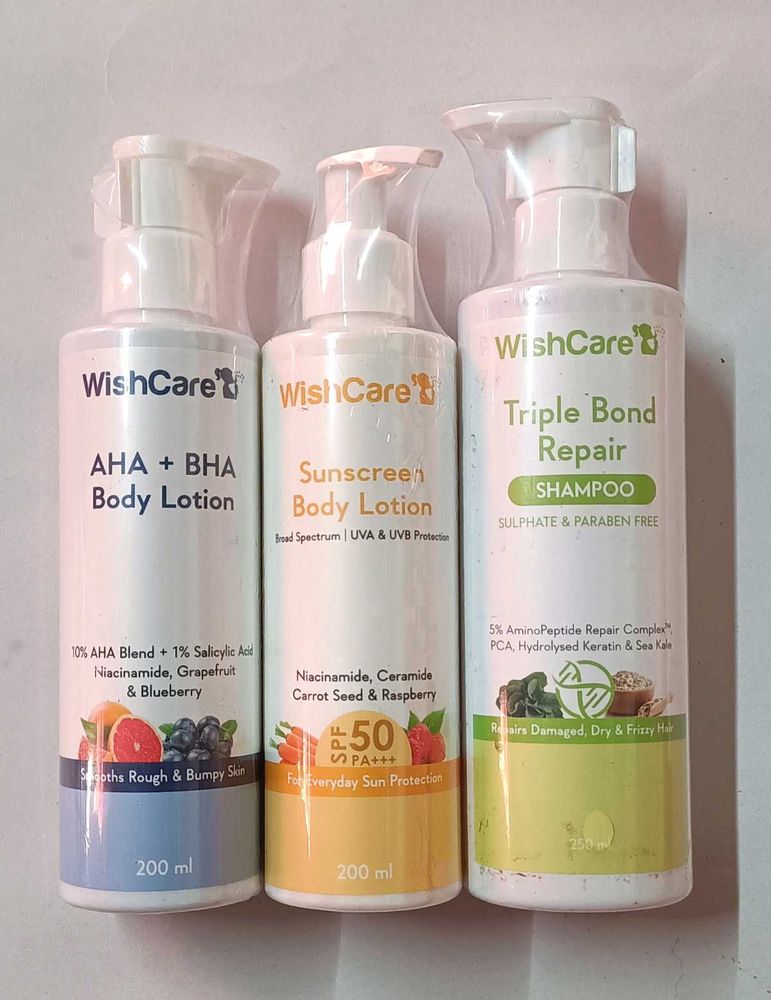 Combo Of Wishcare Body Lotions &amp; Shampoo