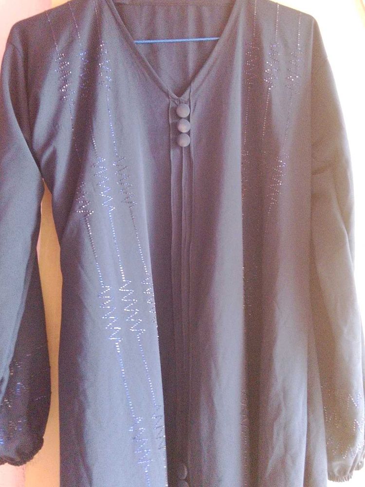 Elegant Black Embellished Abaya