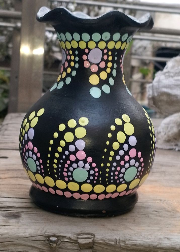 Handmade Mandala Dot Art Flower Pot