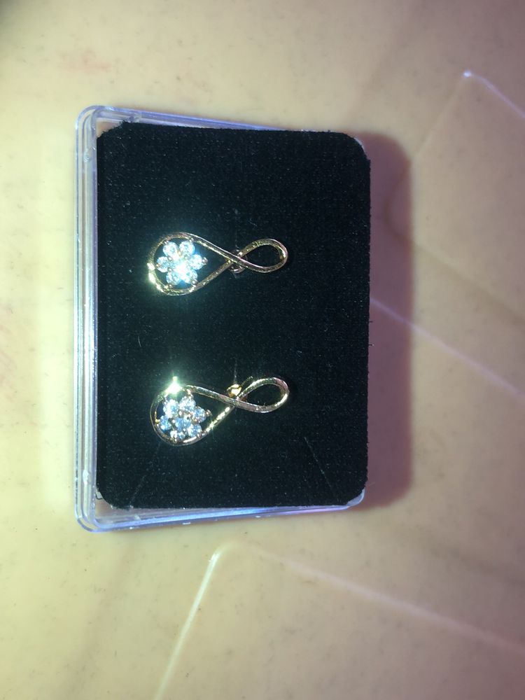 One Gram Gold Infinity Earring