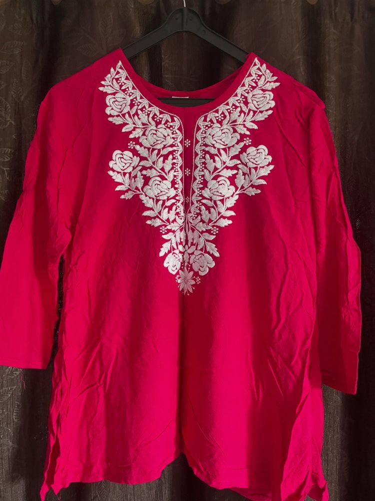 Chikankari Short Kurta