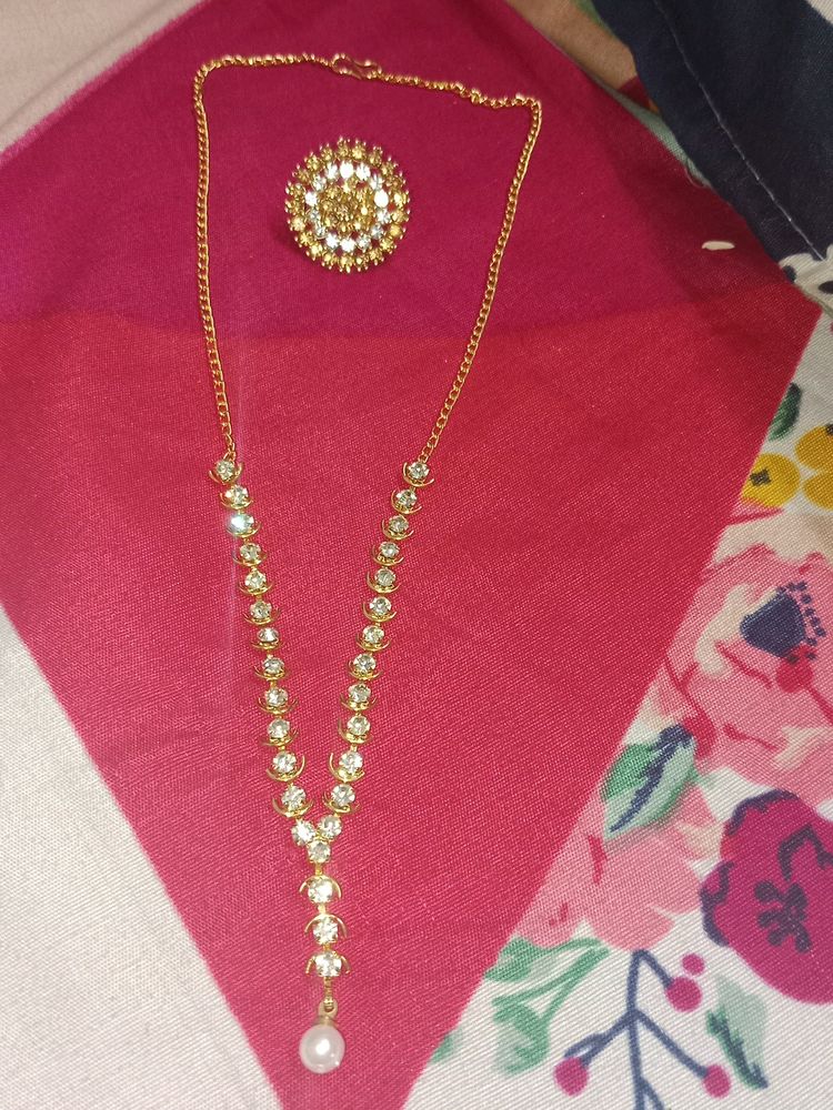 Necklace And Hand Ring Combo❤️✨