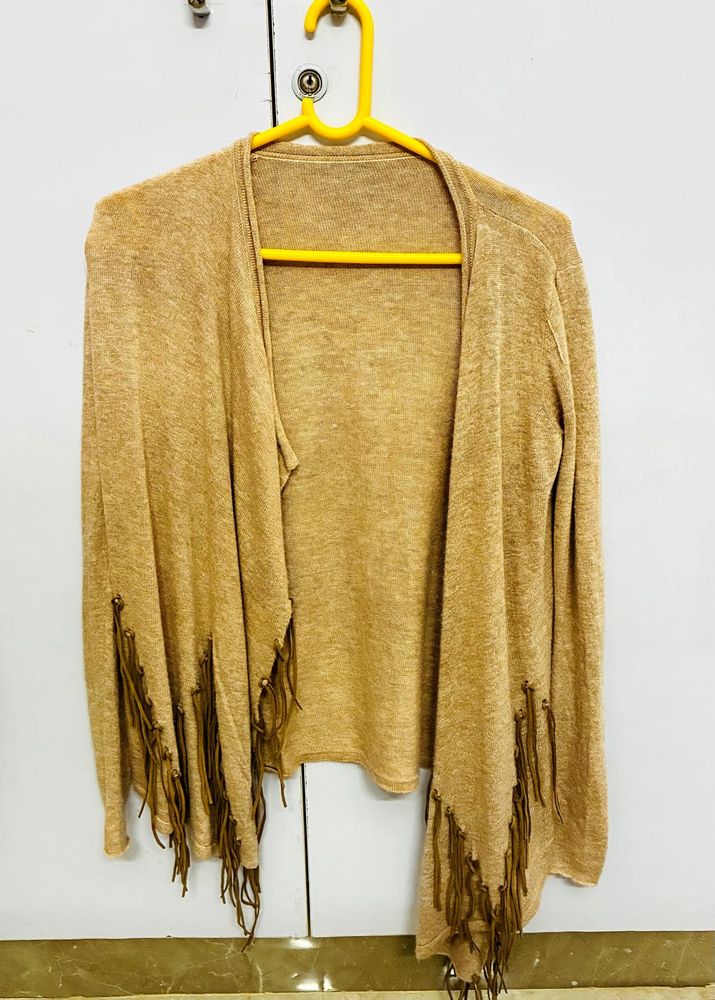 Fringed Knit Cardigan (DUBAI product )