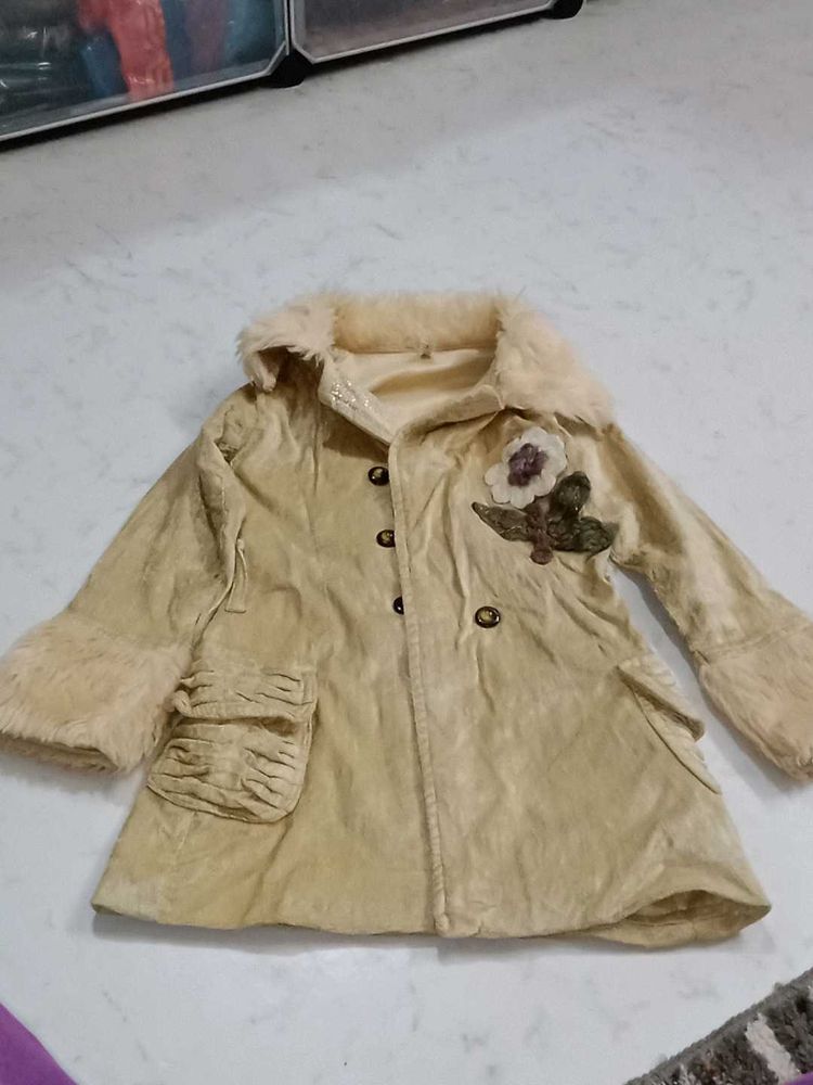 Vintage Style Faux Fur Collar Coat