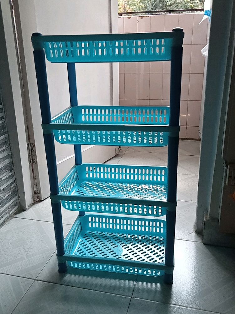 4 Shelf Multi Purpose Plastic Rack