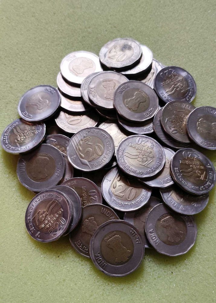 Indian Rupee Coin Collection 20 Pcs Set.