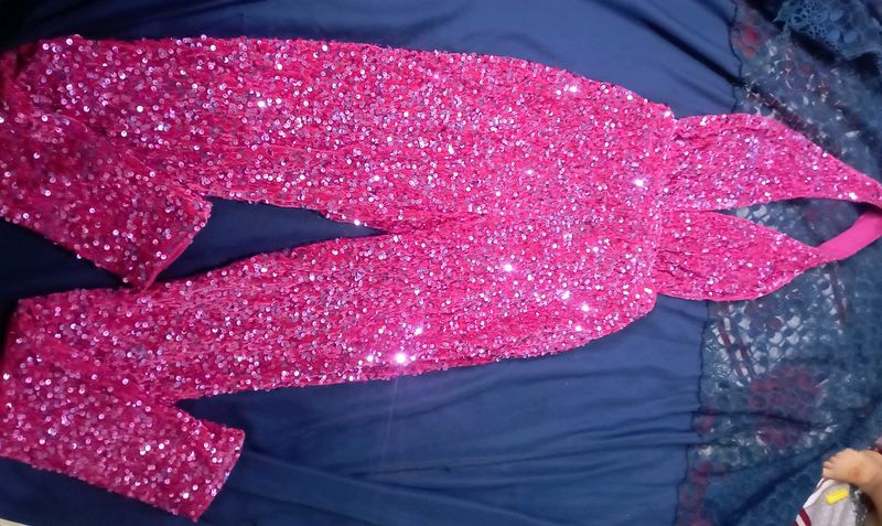 Sparkling Pink Sequin Jumpsuit