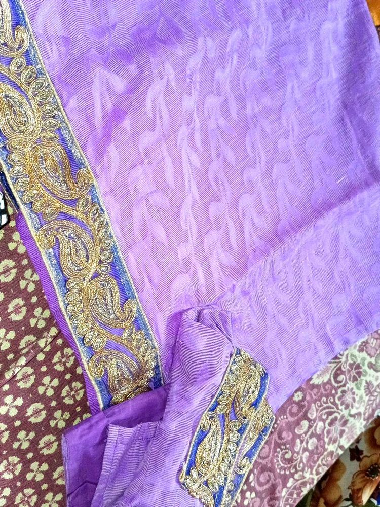 purple festival saree