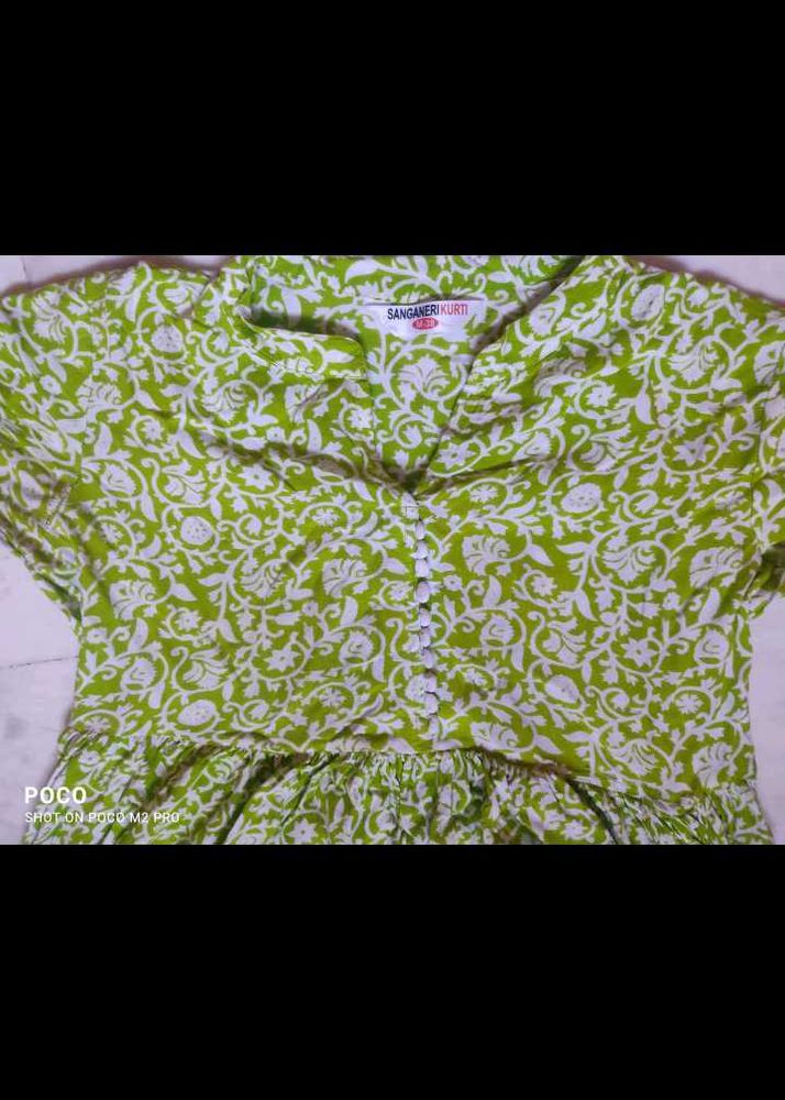 Lime Elegance Kurti
