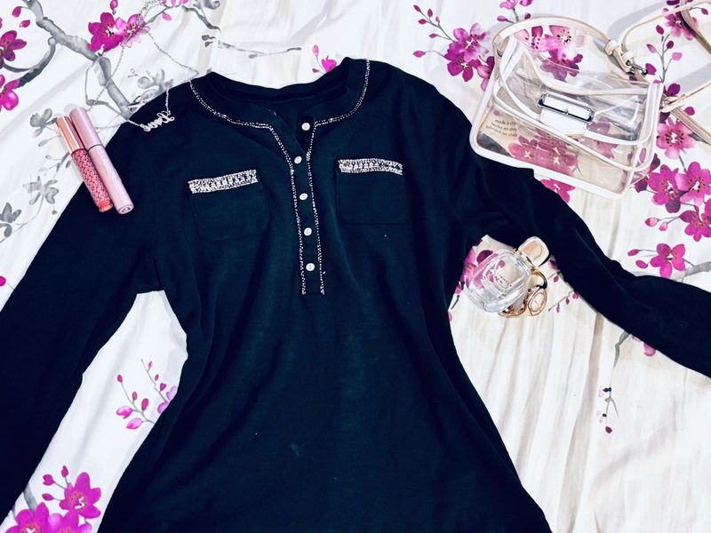 Black Fitted T Shirt