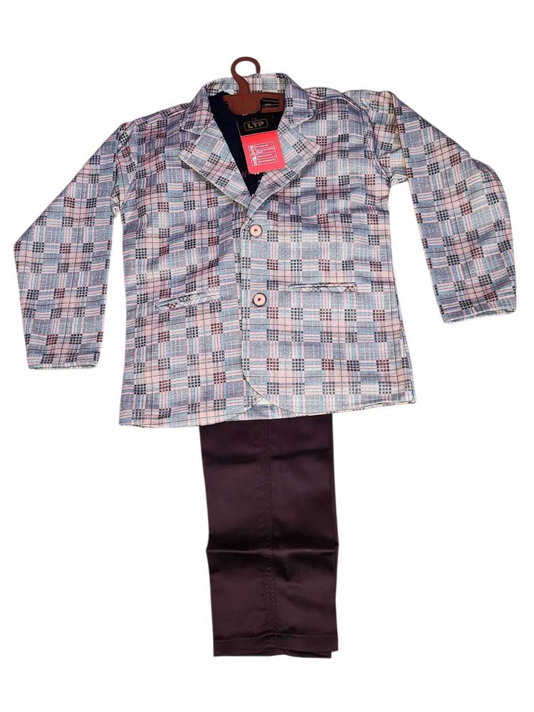 Boys Plaid Suit Set