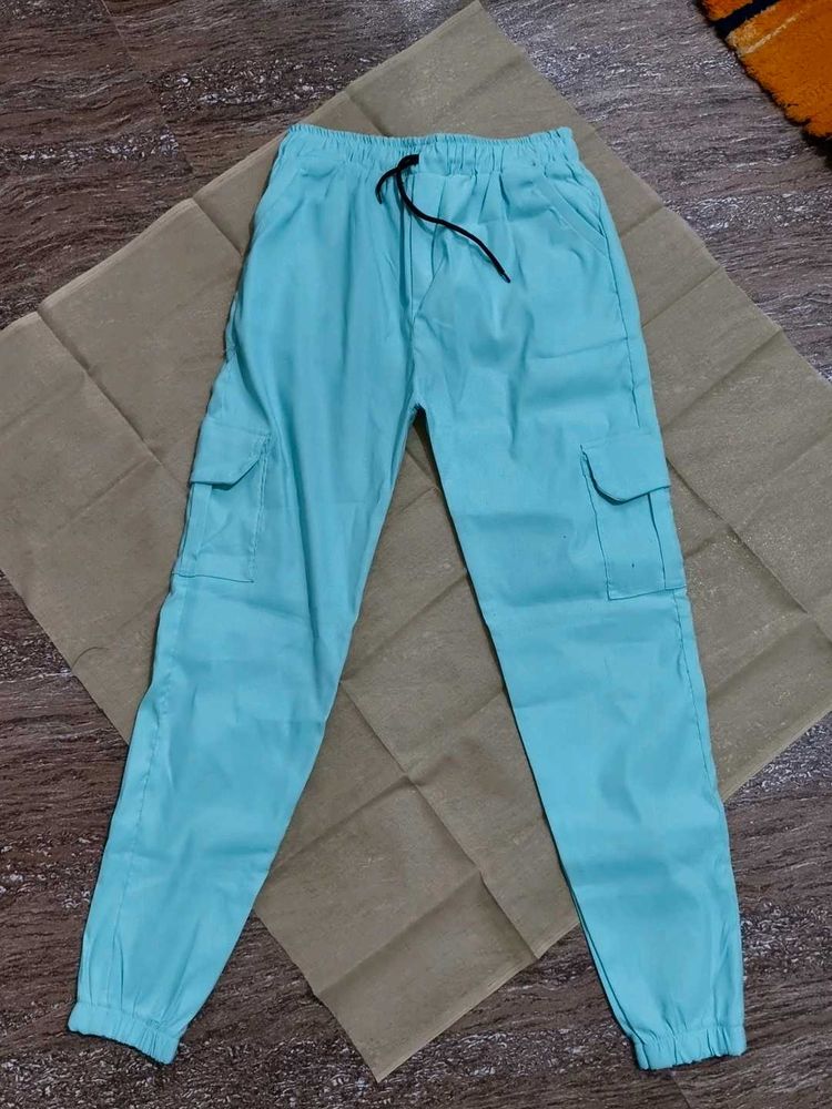Sea green Cargo Joggers