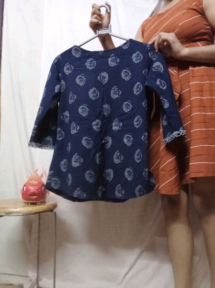 Blue Floral Top