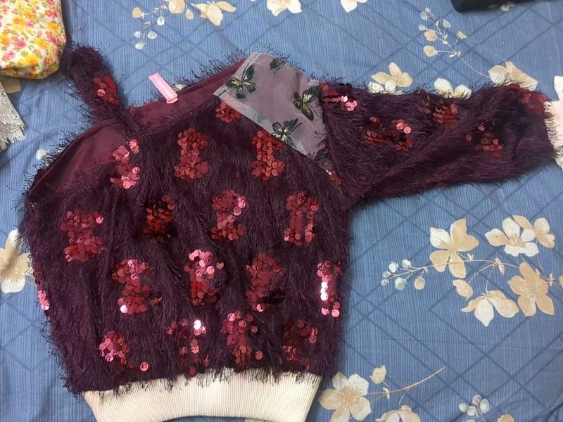 Sequin Fuzzy Top