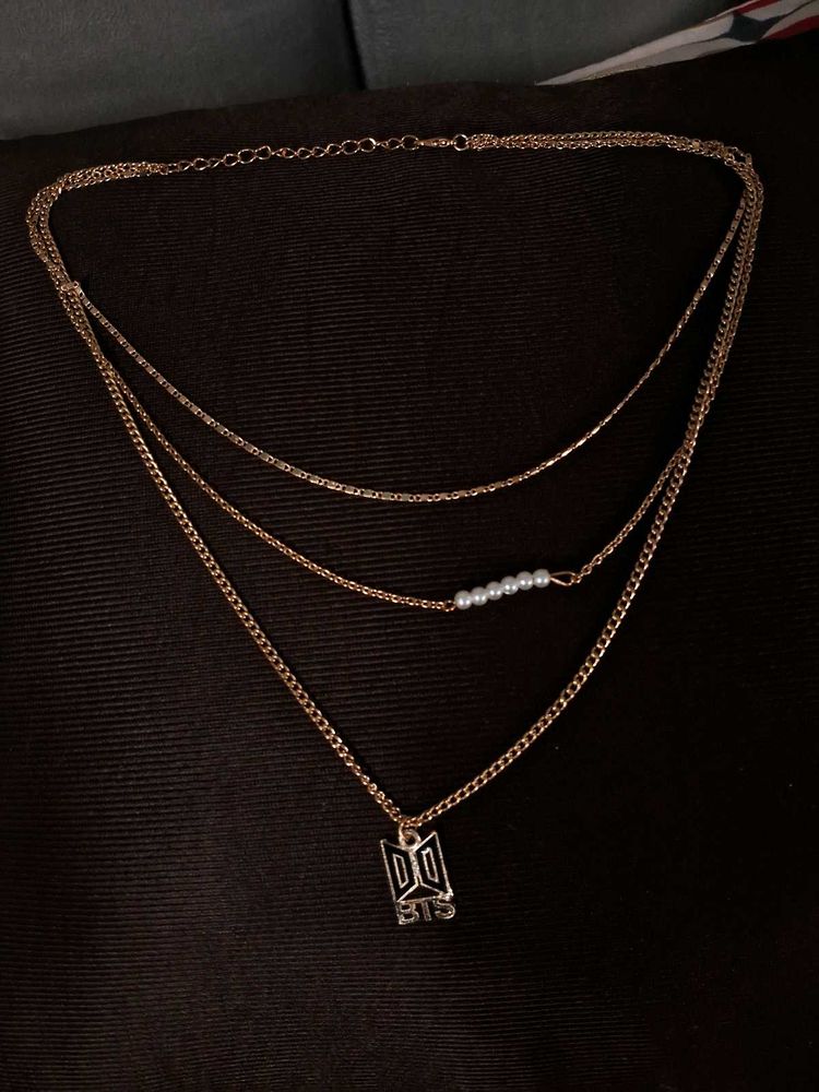 Triple Layered Gold Necklace