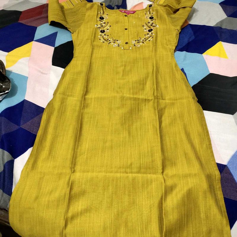 Elegant Mustard Kurta