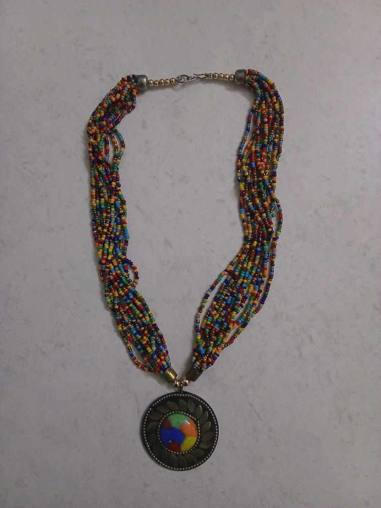 Glass Base Metal And Necklace For Women &#39;s