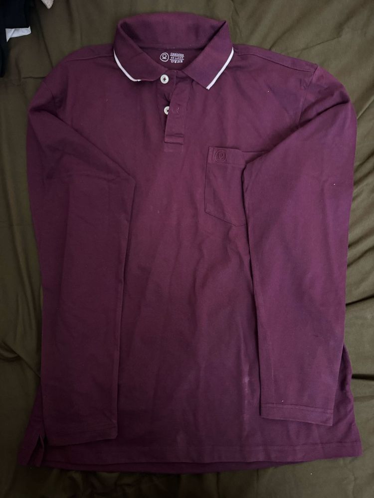 Burgundy Long Sleeve Shirt