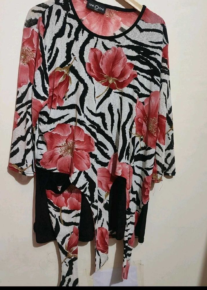 Multi Floral Print Top For Girl Or Woman 42 Bust