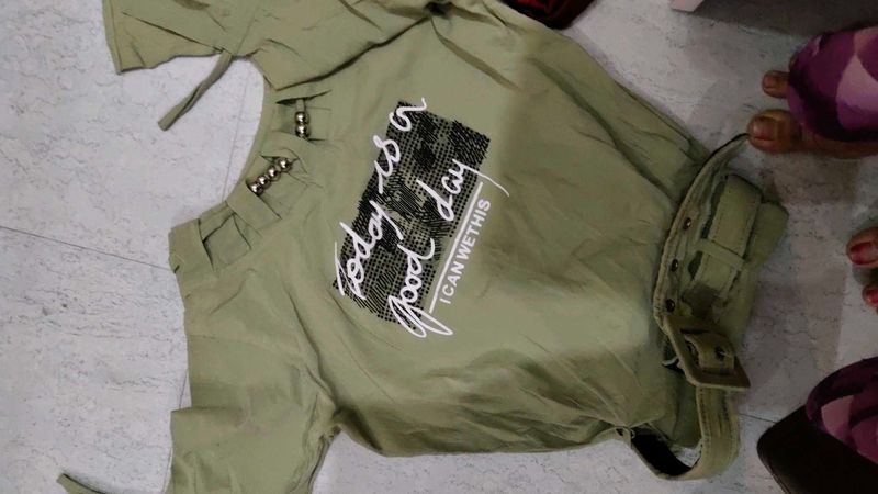 Stylish Olive Green Top