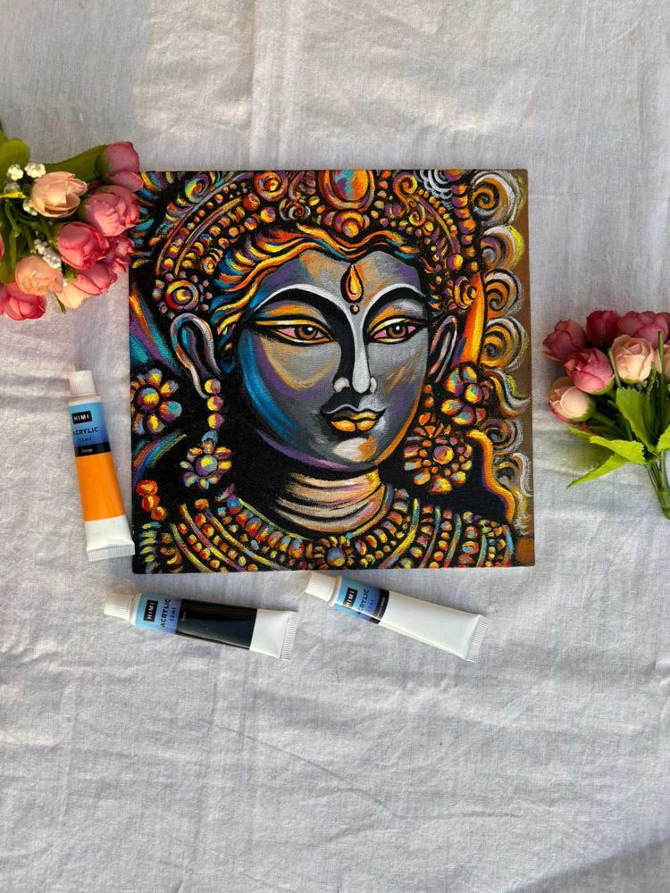 Krishna Abstract Painting On Canvas