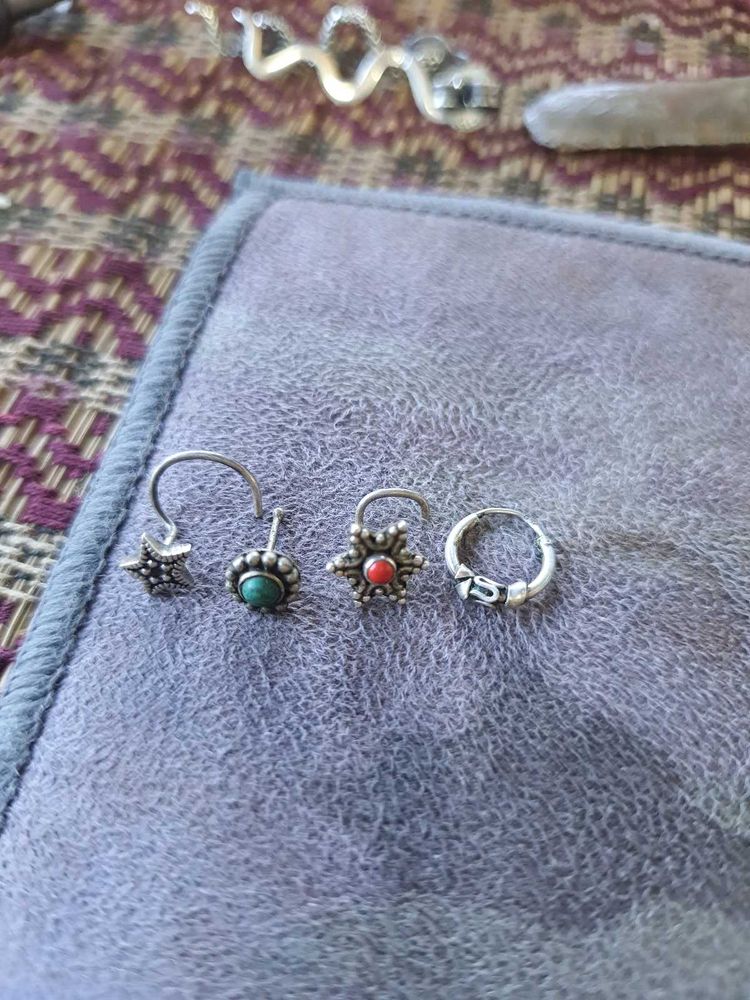 Boho Nose Rings (Set of 4) 925 silver
