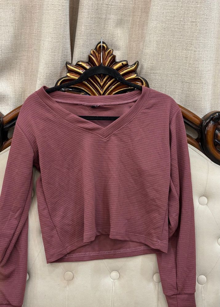 Mauve Crop Top