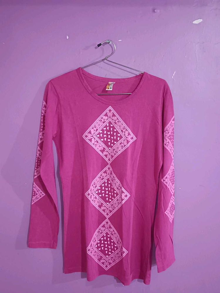 Pink Printed Top