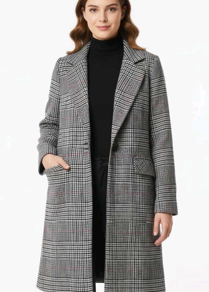 Plaid Trench Coat