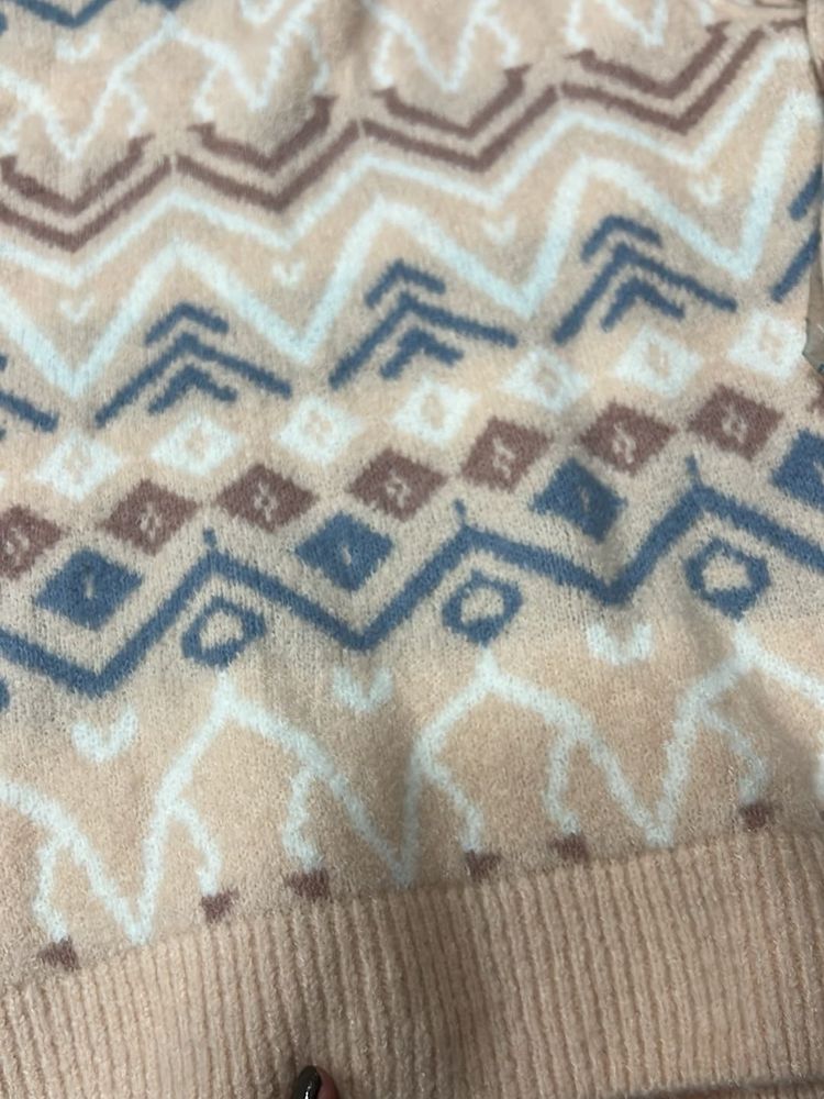 Patterned Knit Sweater