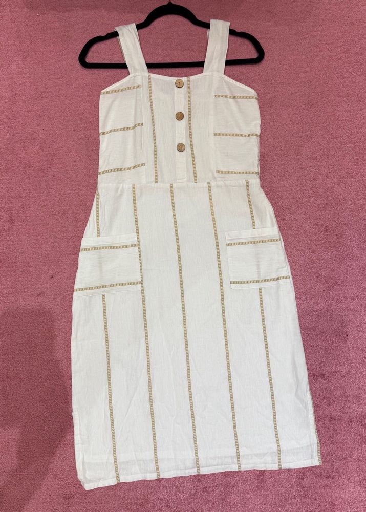 Striped Sundress with Buttons