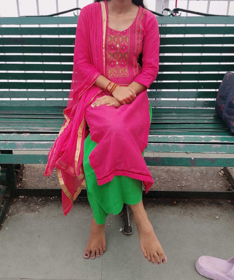 Pink Embroidered Salwar Kameez