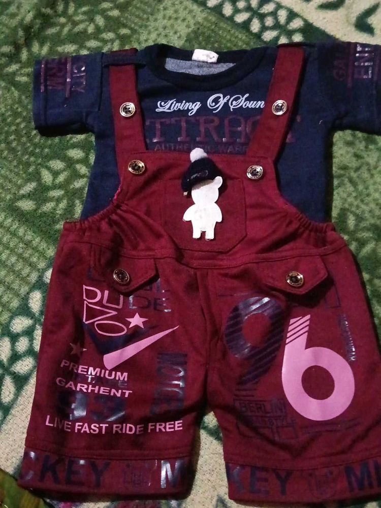 Cute Kids Dungaree Set