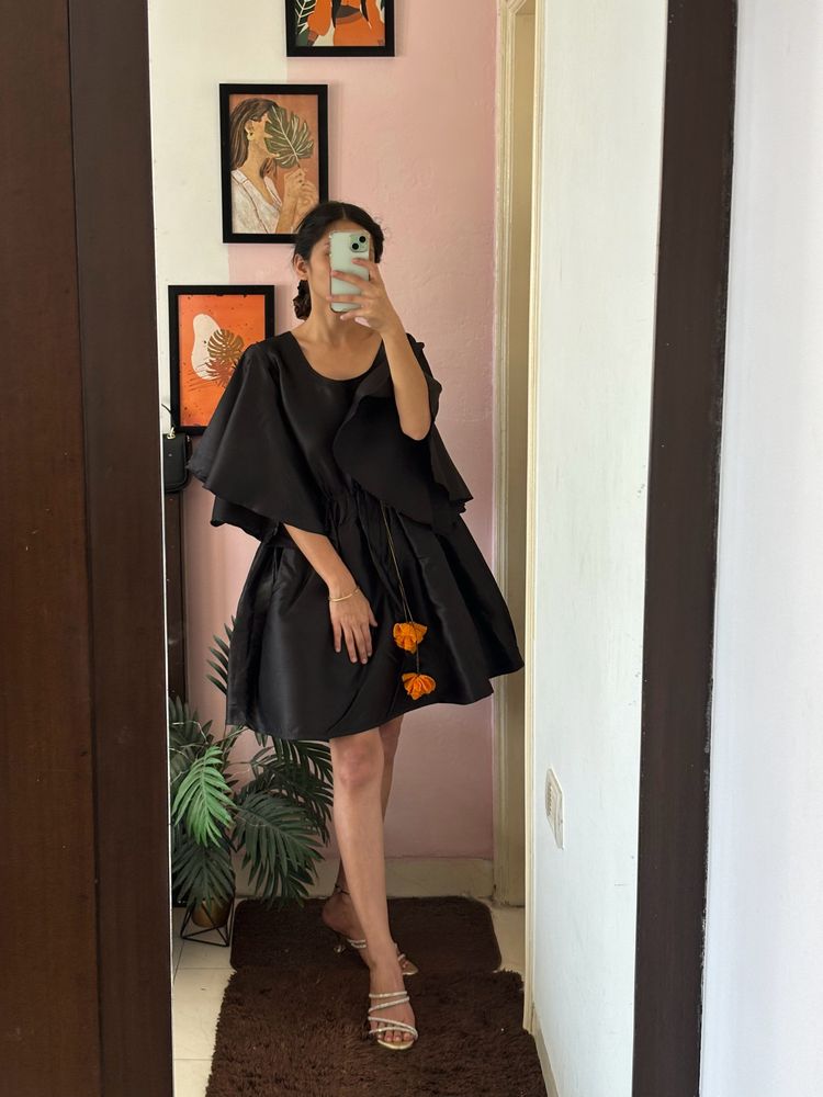Black Silk Dress Size L